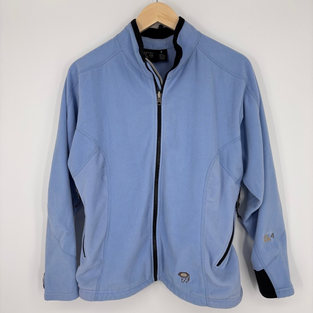 Mountain‎ Hardwear Fleece Jacket Womens 8 Blue Polartec Full Zip Hiking Outdoors